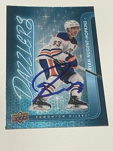 Ryan Nugent-Hopkins signierte Karte UD Upper Deck DAZZLERS JSA COA IP Auto Oilers a - Bild 1 von 3