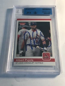 RARO Albert Pujols Autografiado 2004 Fleer Platino #5 - Beckett & JSA - Imagen 1 de 14