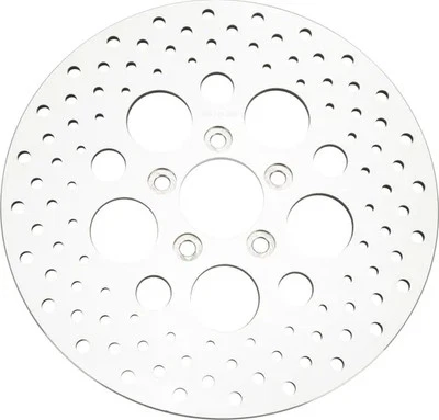 HD Drilled Rear Brake Rotor Disc SS Polished 11.5in. HD Fat Boy 00-17 - Image 1 of 3