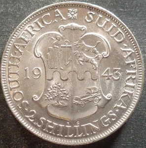 Südafrika - Georg VI., Silber 2 Schilling, 1943, glänzend - Bild 1 von 2