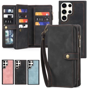 For Samsung Galaxy S25 Ultra|Plus S25 Magnetic Detachable PU Leather Wallet Case - Picture 1 of 32