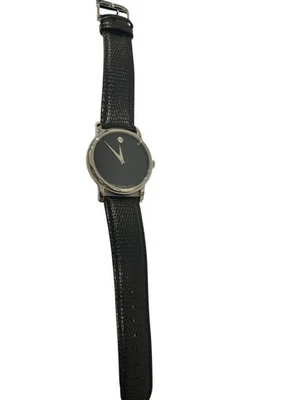 Reloj Movado Classic Museum Hombre Negro Sin Caja Probado y Funciona Como Debería Foto 1 de 4