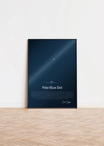 The Pale Blue Dot Poster with Astronomer Carl Sagan Inspirational Quote - Picture 1 of 6