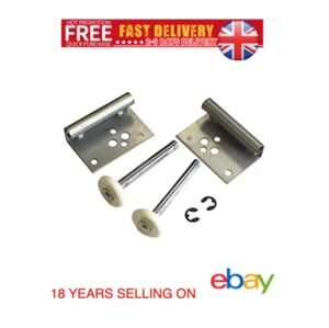 HENDERSON GARAGE DOOR ROLLER SPINDLES BRACKETS DOUBLE RETRACTABLE ROLLERS SPARES - Picture 1 of 19