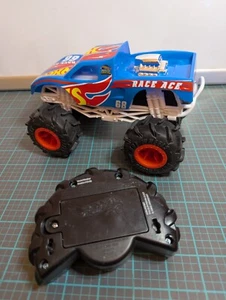 Hot Wheels RC Monster Trucks Race Ace 1:24 Scale, 1 RC Vehicle Blue/White Tested - Picture 1 of 8
