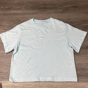 New Nike Sportswear Essential Short-Sleeve Girls Blue Youth Small DH5750-474 - Picture 1 of 5