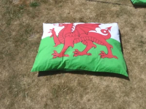 WELSH DRAGON – PET/DOG BED COVERS,TWO ZIPPED CUSHION COVERS 98cmx72cm - Picture 1 of 6