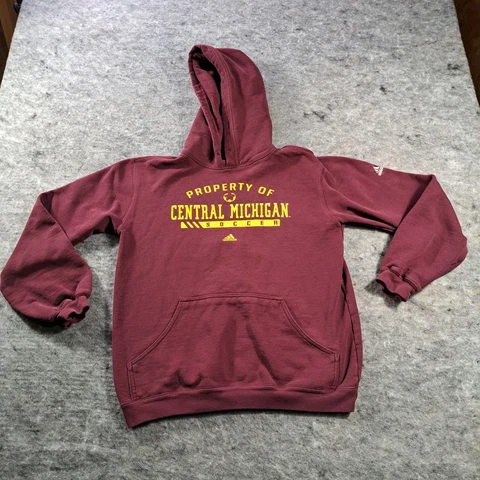 Central Michigan Chippewas Adidas Hoodie Mens XS Red Soccer Sweatshirt Cover