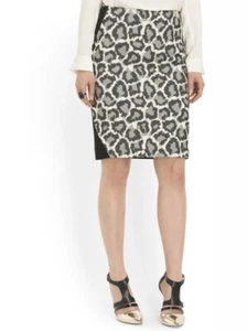 NWT DVF DIANE von FURSTENBERG MAE MIKADO LEOPARD SKIRT SIZE 6 RETAIL $275 - Picture 1 of 12