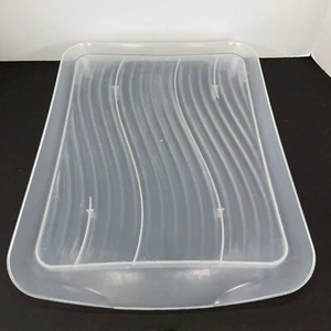 Rubbermaid Universal Abtropfbrett Schale 17,6" x 13,1" Klar Weiß Welle Keil USA - Bild 1 von 10