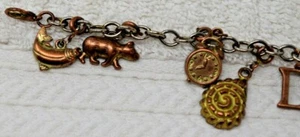 Pulsera dije vintage, di, tótem, carcasa, barco, herradura, reloj, etc. - Imagen 1 de 8