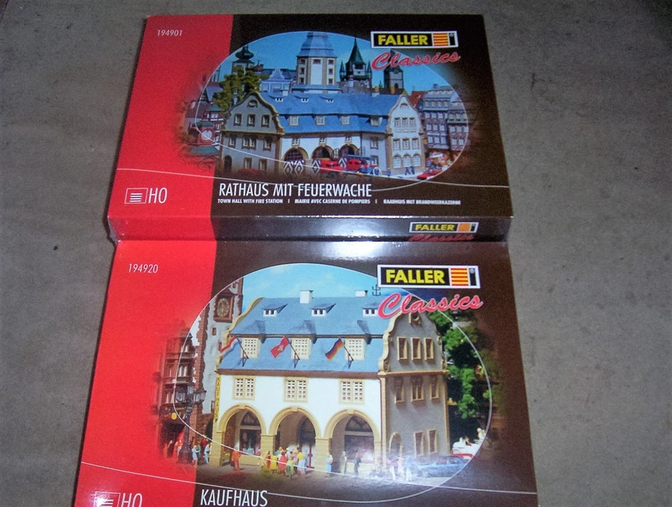 Faller 194901 + 194920 Rathaus mit Feuerwache + Kaufhaus,  SONDERSERIE, selten  - Bild 1 von 1