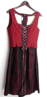 Damen Trachten Kleid ärmellos 2-tlg. rot, Rock weinrot ca. Gr. 40 v. Krapoth - Bild 1 von 2