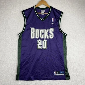 Vintage Reebok Gary Payton Jersey Milwaukee Bucks Large #20 NBA Basketball - Picture 1 of 9