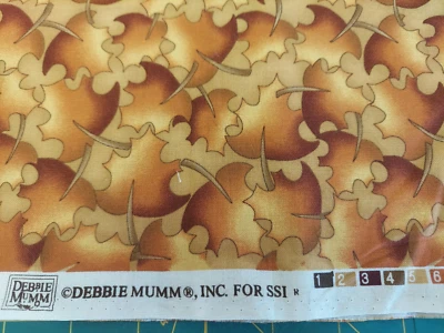 SSI Debbie Mumm Autumn Leaves Print Fabric  3/4 yd - Image 1 of 3