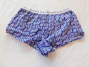 Victoria's Secret Women's XS xsmall Sleep Shorts Lounge Short Blue Lipsticks - Picture 1 of 4
