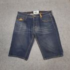 Superdry Shorts mens 35 blue denim cotton summer casual beach size 35