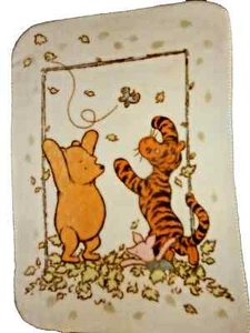 4C !WOW! Disney CLASSIC Winnie the POOH & Tigger Plüsch Acryl Babydecke - Bild 1 von 4