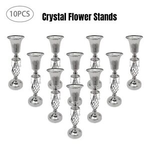 Gold/Sliver 10PCS Flower Racks Stands Centerpieces For Wedding Table 21.7'' High