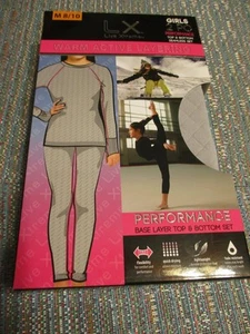 Live Xtreme Girls Solid Gray 2 Piece Base Layer Top & Bottom Set NEW IN BOX - Picture 1 of 4