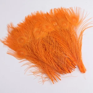 25-30cm 10pcs Peacock Feathers for DIY Craft Decorative Feather Party Bouquet - Picture 1 of 22