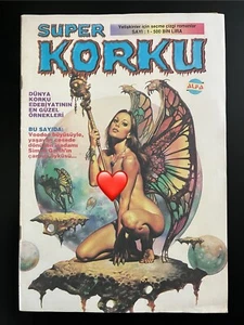 SUPER KORKU #1 99 Turkish horror comics magazine EEIRE/CREEPY/ZOMBIE/SIMON GARTH - Picture 1 of 5