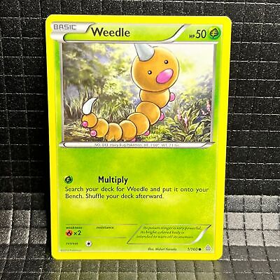 Weedle #1/160 XY Primal Clash Pokemon Common Card