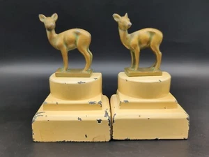 Vintage Art Deco Paar Rehkitz Buchstützen ca 1930 "LESEN" - Bild 1 von 15