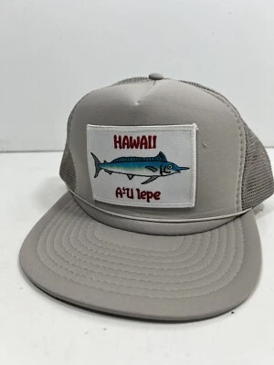 Rare Vintage  A’U Lepe Hawaii Hat Rope Beach Fish Patch Cap - Image 1 of 4