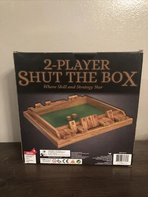 Cardinal Wooden Shut The Box Juego de Dados de Habilidad y Estrategia 2 Jugadores/Nuevo Precintado Foto 1 de 4