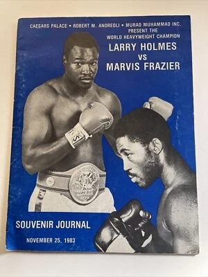 1983 Larry Holmes vs Marvis Frazier Heavyweight Boxing Program Caesar Palace - Image 1 of 4