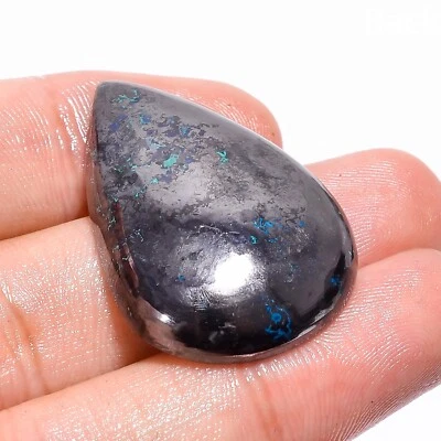 Piedra preciosa suelta corte cabujón forma pera azurita azurita natural hematita AAA de 90 quilates Foto 1 de 4