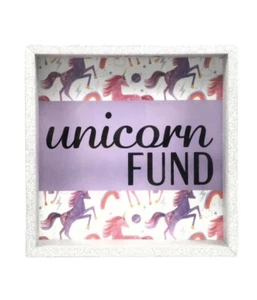 Glitter Money Banks Unicorn Fund Girls Favorite Room Decor White Glitter Decor - Picture 1 of 1