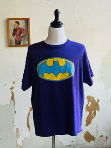 DC COMICS BATGIRL SYMBOL LOGO Adult Unisex XL Graphic T-shirt Purple Vintage 00s - Picture 1 of 4