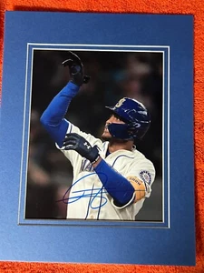 Julio Rodriguez, Seattle Mariners star! signed 8x10 color photo, matted! COA! - Picture 1 of 1