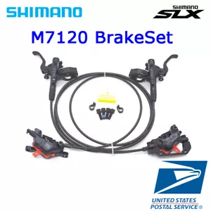 Juego de frenos hidráulicos delanteros/traseros Shimano SLX BR-M7120 BL-M7100 4 pistones Ice-Tech - Imagen 1 de 4