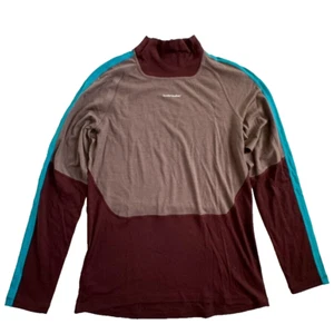 Icebreaker Womens M Merino 200 Long Sleeve High Neck Shirt Sonebula Top Wool - Picture 1 of 6