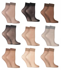 Women Sheer 20 Denier Classic Ankle Socks by Aurellie Multipacks - Picture 1 of 22