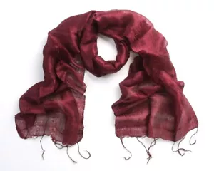 Burgundy Silk Scarf - Picture 1 of 1