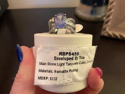 BP December "Enveloped By You" RBP8489 Tanzanite On hematite  Plating sz 7 - Image 1 of 2