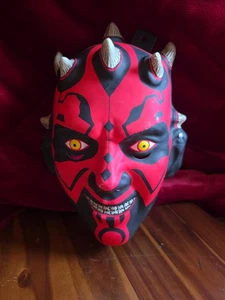 DARTH MAUL SITH LORD PVC MASK LARGE  ADULT SIZE NEW TAB IN TACT - Picture 1 of 5