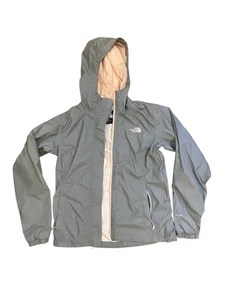 The Northr Face gray and pink hooded rain coat womans XS - Picture 1 of 6