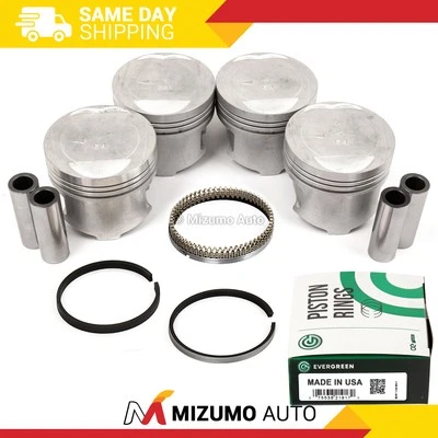 Pistones con anillos aptos para 93-96 Mitsubishi Mighty Max 2.4L SOHC 4G64 Foto 1 de 4
