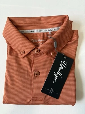 Walter Hagen P11 Champ 条纹 Polo Leaf 橙色男式 S 码全新带标签 — 第 1/4 张图片