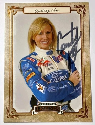 2010 PRESS PASS LEGENDS COURTNEY FORCE AUTOGRAPHED CARD NHRA JOHN FORCE DAUGHTER - Image 1 of 4