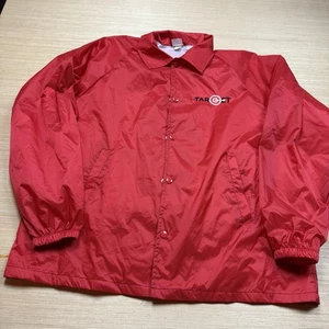 Target Store Employee Windbreaker Jacket Coaches Red Snap Pockets Unisex Large - Picture 1 of 9