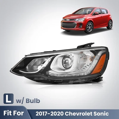 Halogen Headlight For 2017-2020 Chevrolet Sonic Projector Headlamp Driver Left - Image 1 of 4