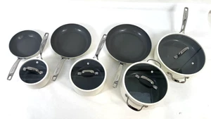 GreenPan Eras Ceramic Non-Stick 11-piece Cookware Set in White - CLEAN! - Picture 1 of 15