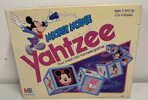 Vintage Disney Mickey Mouse YAHTZEE Game 1988 Milton Bradley 100% Complete USA - Picture 1 of 2