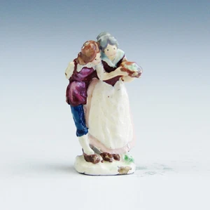 "Estatuilla de bronce en miniatura pre-goebel de colección Olszewski ""Niño y niña con fruta" - Imagen 1 de 5